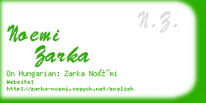 noemi zarka business card